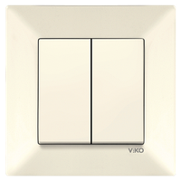 Вимикач 2-кл. Viko Meridian крем