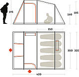 Намет пʼятимісний Ferrino Meteora 5 Bordeaux (91154HMM), фото 4