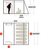 Намет шестимісний Ferrino Fenix 6 Petrol (91194MBB), фото 10