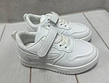 Стильні дитячі кросівки кеди ABA  26 17.5 см  білі, фото 4