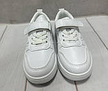 Стильні дитячі кросівки кеди ABA  26 17.5 см  білі, фото 5