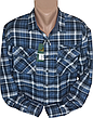 Байкова тепла чоловіча сорочка Hetai vd-0211 класична синя в клітку, байкова картата чоловіча сорочка, фото 6