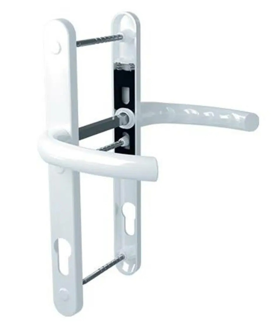 Ручка на планке "Hermes" DHS 26/92/208  Ral 9016 белая підпружинена