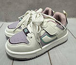 Стильні дитячі  кеди для дівчинки маломірки  Kimboo білі р35 21,7 см, фото 2