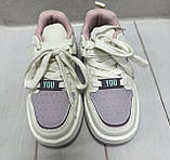 Стильні дитячі  кеди для дівчинки маломірки  Kimboo білі р35 21,7 см, фото 5