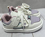 Стильні дитячі  кеди для дівчинки маломірки  Kimboo білі р35 21,7 см, фото 3