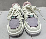 Стильні дитячі  кеди для дівчинки маломірки  Kimboo білі р35 21,7 см, фото 4