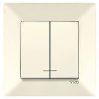 Вимикач 2-кл. з підсвіткою Viko Meridian крем