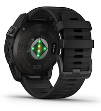 Смарт-годинник Garmin EPIX Pro Gen 2 Sapphire (51 mm), Carbon gray DLC titanium, black silicone band, фото 4