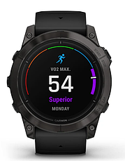 Смарт-годинник Garmin EPIX Pro Gen 2 Sapphire (51 mm), Carbon gray DLC titanium, black silicone band, фото 3
