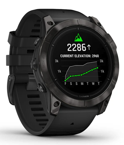 Смарт-годинник Garmin EPIX Pro Gen 2 Sapphire (51 mm), Carbon gray DLC titanium, black silicone band, фото 1