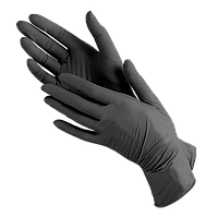 Рукавички медичні оглядові нітрилові JS  нестерильні неприпудрені чорні (50пар/100шт)