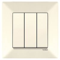 Вимикач 3-кл. Viko Meridian крем