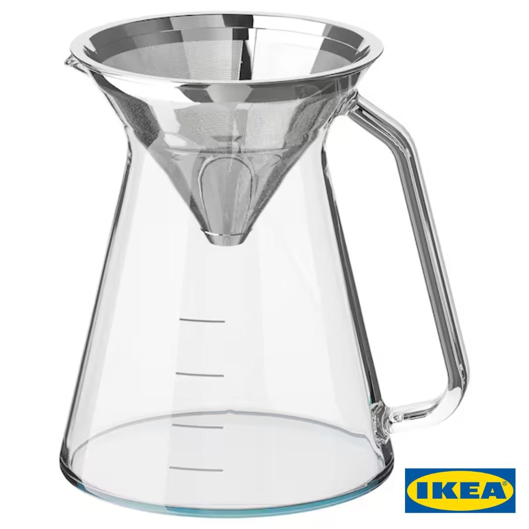 Чайник для заварювання з фільтром IKEA HÖGMODIG 0,6 л Скляний 903.589.62