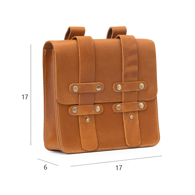 Фото сумка шкіряна на пояс світло-коричнева арт.00130