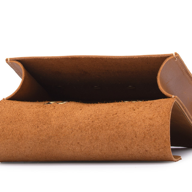 Фото сумка шкіряна на пояс світло-коричнева арт.00130