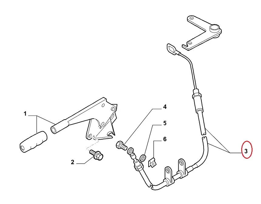 Передній трос ручника 2910 мм на Fiat Ducato, Peugeot Boxer, Citroen Jumper 4 (14-...), 1350315080, 474628