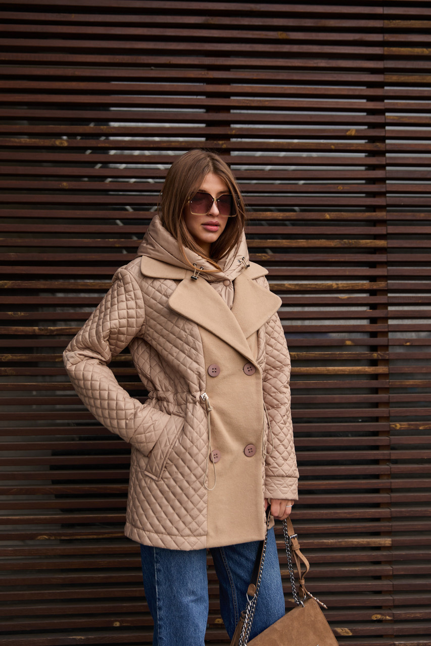 Демісезонна жіноча куртка К-316 кемел, фото 1