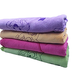 Рушник банний "Собачка Хеппі" | Мікрофібра 70х140 см - 4шт