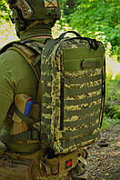 Рюкзак медичний, штурмовий рюкзак медика ССО з боксами та ампульницею 21л Стохід Піксель