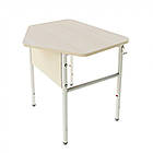 Стіл учнівський 1-місний без полиці, регулюється на ростові групи №4-7, фото 2