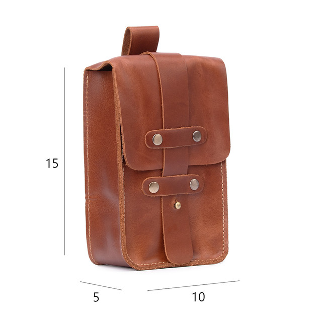 Фото сумка шкіряна на пояс світло-коричнева арт.00135 Фото сумка шкіряна на пояс світло-коричнева арт.00135