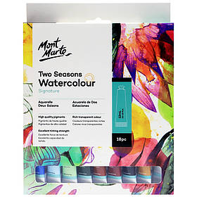 Фарба акрилова для малювання Mont Marte Two Seasons Watercolour Signature 18pc x 12ml Різнокольорові
