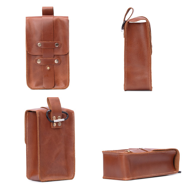 Фото сумка шкіряна на пояс світло-коричнева арт.00135 Фото сумка шкіряна на пояс світло-коричнева арт.00135