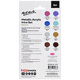 Фарби акрилові металік для малювання Mont Marte Metallic Acrylic Paint Intro Set Premium 10ml, фото 2