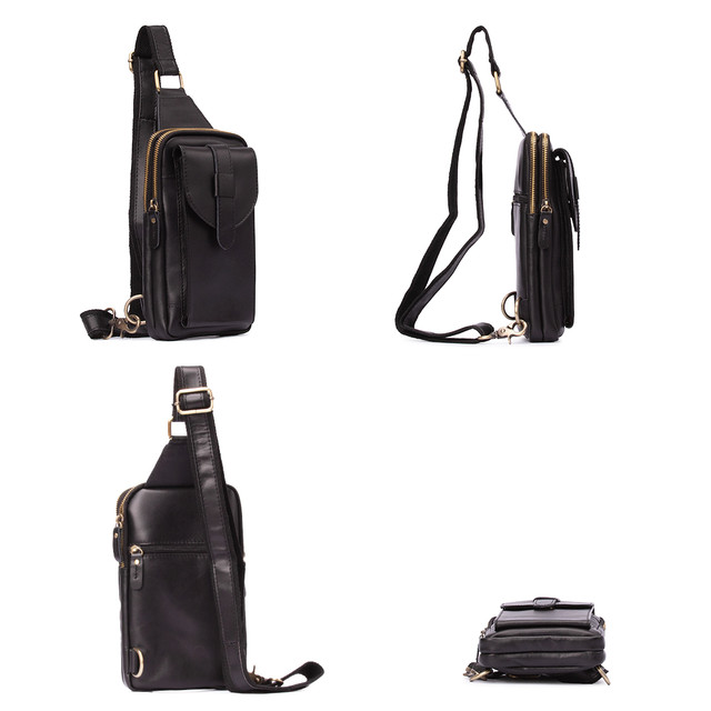 Фото рюкзак шкіряний на одне плече чорний арт.00136 Фото рюкзак шкіряний на одне плече чорний арт.00136