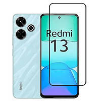 Захисне скло для Redmi 13 (повне проклеювання екрана) black