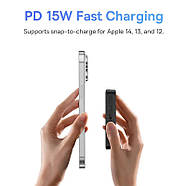 Зовнішній акумулятор з підставкою та підтримкою MagSafe BASEUS MagPro Magnetic 20W 5000mAh (чорний), фото 4