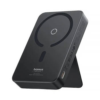 Зовнішній акумулятор з підставкою та підтримкою MagSafe BASEUS MagPro Magnetic 20W 5000mAh (чорний)