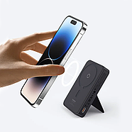 Зовнішній акумулятор з підставкою та підтримкою MagSafe BASEUS MagPro Magnetic 20W 5000mAh (чорний), фото 2