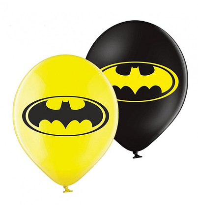 Повітряні кульки з написами Бетмен | Жовтий чорний, фото 1