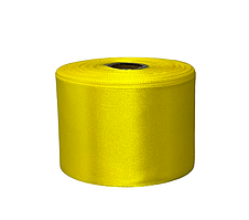 Атласна стрічка 5 см, колір жовтий, арт 016665, 1 рулон (23 м), Жовтий