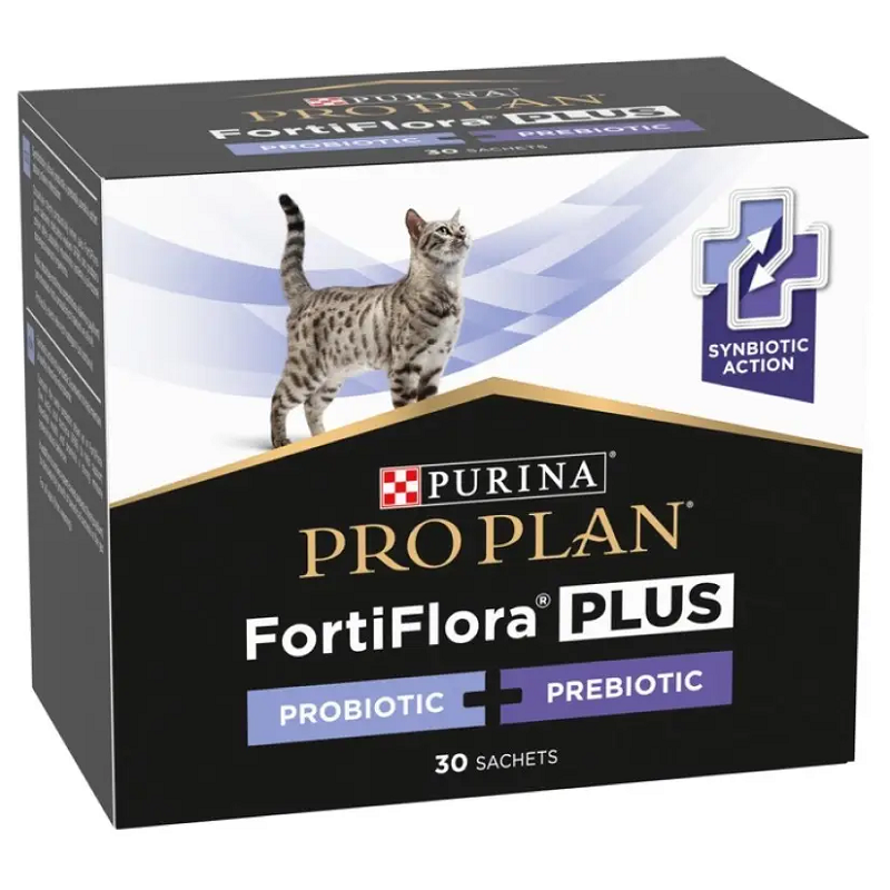 Порошок для котів і кошенят Пробіотик Proplan FortiFlora Cat Plus для підтримки мікрофлори кишківника 1,5 г No30, фото 1