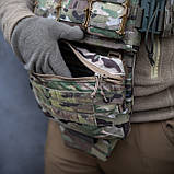 Укорочений протиуламковий фартух для плитоноски з бронепакетом 2 класу захисту (розмір S-M) МультикамТМ Балістика, фото 4