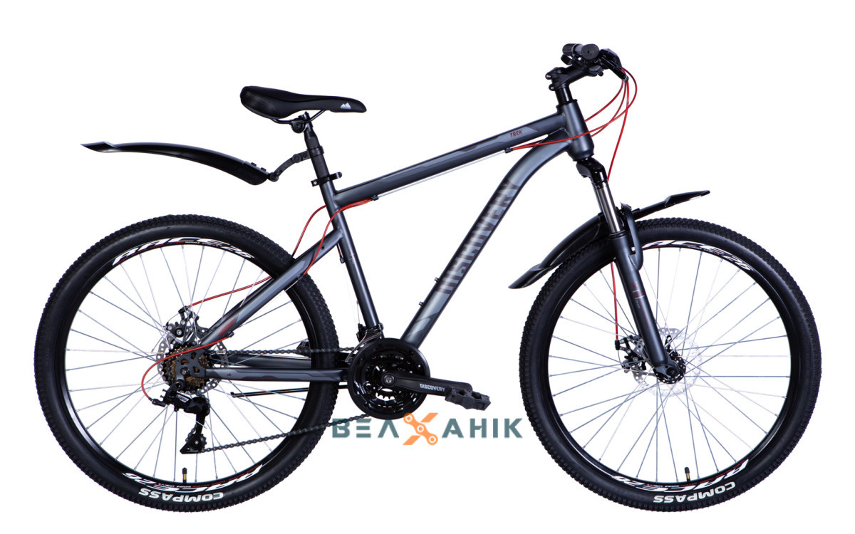 Велосипед 26" Discovery TREK AM DD (рама 18") ST сірий мат