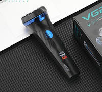 Електробритва VGR V-314 (роторна для вологого та сухого гоління, IPX6, LED Display), фото 3