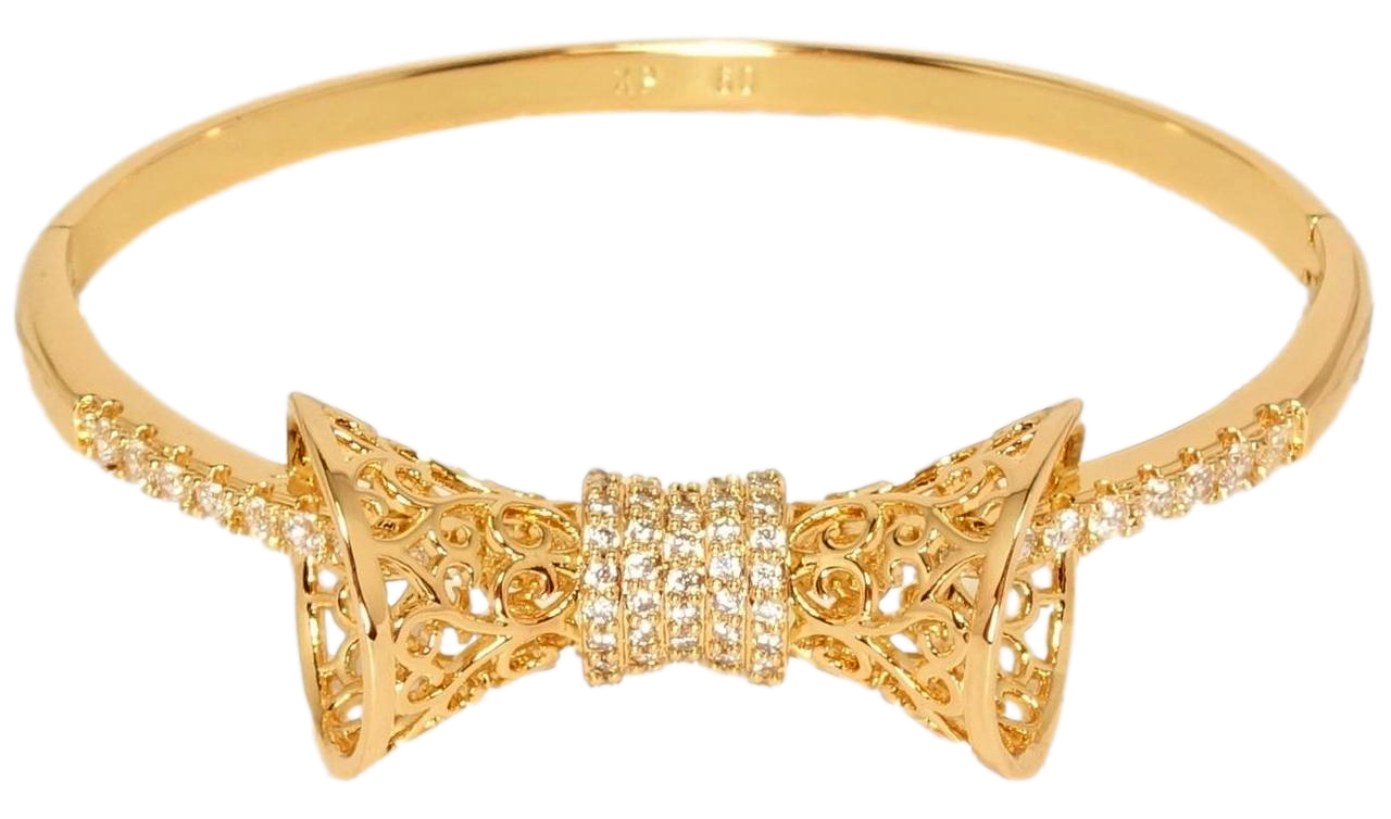 Браслет Xuping Позолота 18K "Ажурний бантик" ø 6см