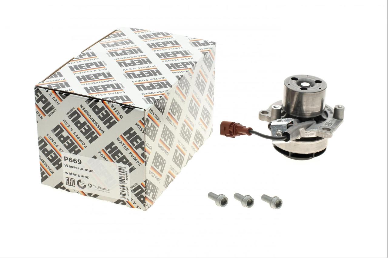 Водяний насос помпа Volkswagen Caddy IV Volkswagen Golf T6 1.6-2.0TDI 15- з датчиком і болтами (HEPU P669)