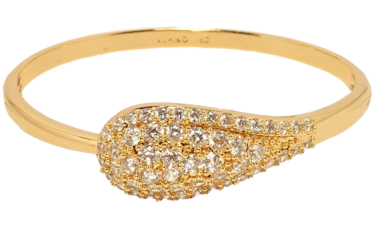 Браслет Xuping Позолота 18K "Крапля інкрустована цирконієм" ø 5,7см