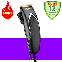 Машинка для стрижки волос головы Gemei качественная проводная мужская электромашинка с насадками от сети