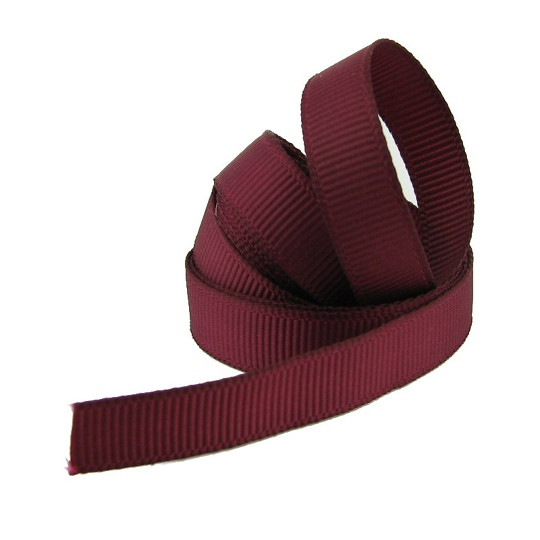 Репсова стрічка 9 мм Бордовий відріз 1м LR09029-5, фото 1