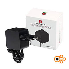 Блок живлення для Raspberry Pi 27 Вт (Оригінал / USB Type-C / Чорний)