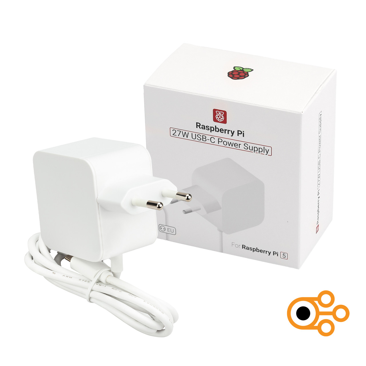 Блок живлення для Raspberry Pi 27 Вт (Оригінал / USB Type-C / Білий), фото 1