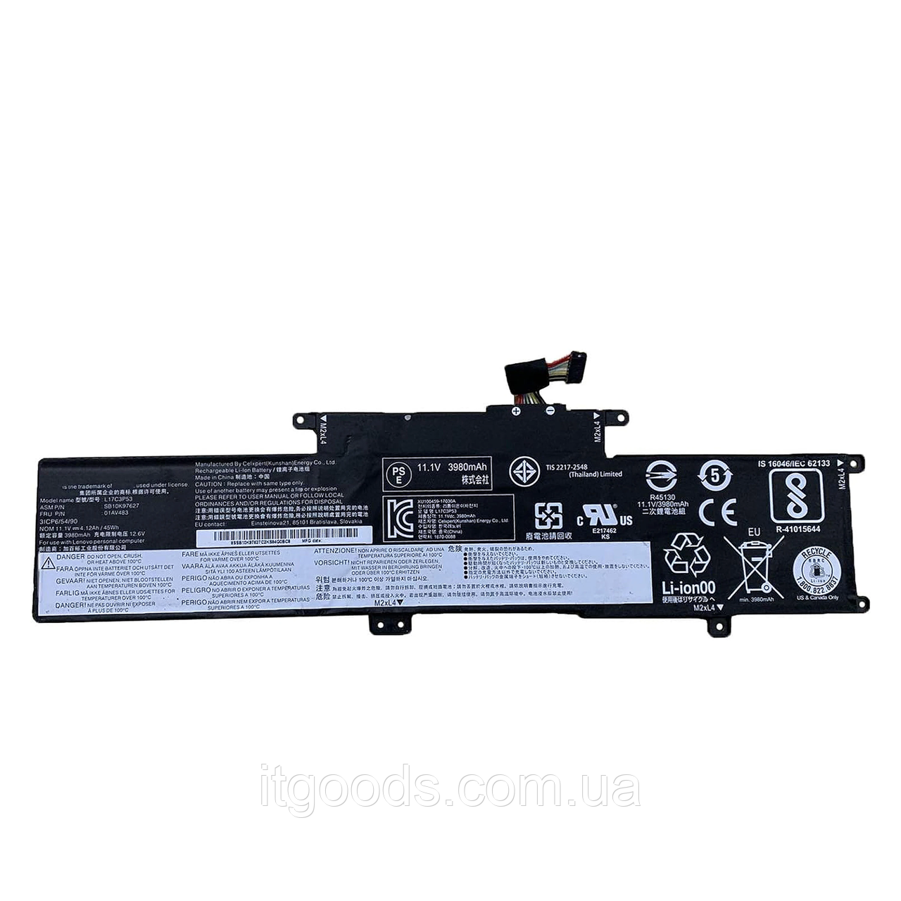Батарея для ноутбука Lenovo L16M4PB3 L16M4PB3 L16L4PB3 7.7V 5800mAh 45Wh IdeaPad 720S 720S-13IKB 720S-13ARR