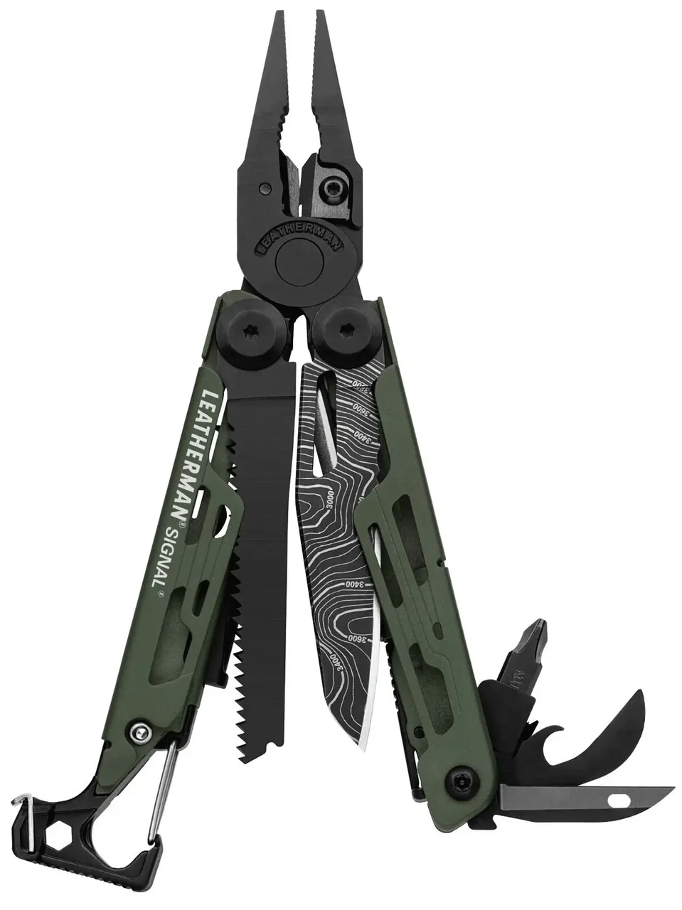 Мультитул Leatherman Signal Green Topo, синтетичний чохол ID-832692, фото 1