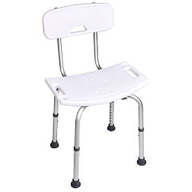 Стілець для для ванни і душу зі спинкою, білий